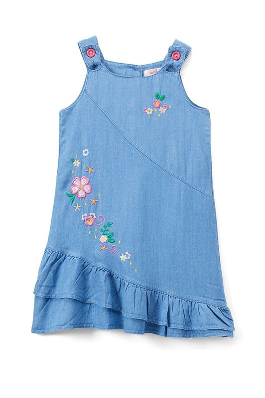 Toddlers Light Wash Denim Dress